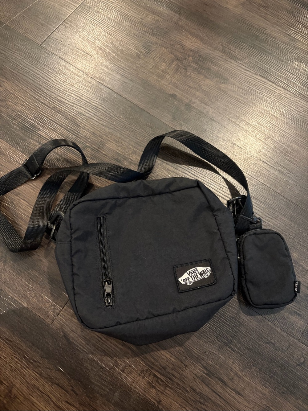Vans Black Messenger Crossbody with Detachable Pouch